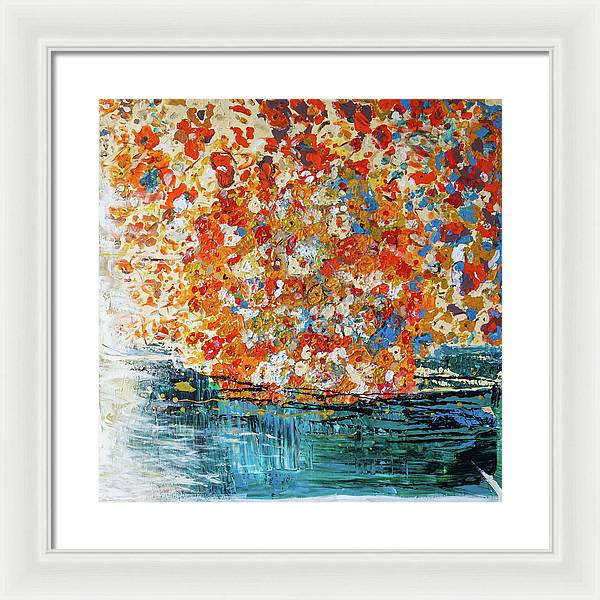 Flowers On The Water - Framed Print