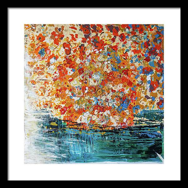 Flowers On The Water - Framed Print