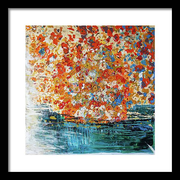 Flowers On The Water - Framed Print