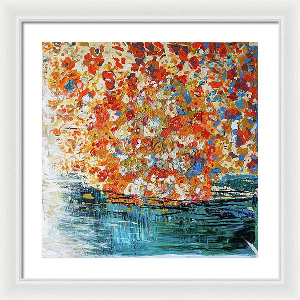 Flowers On The Water - Framed Print