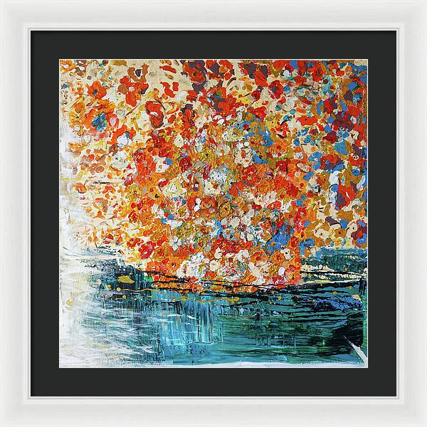 Flowers On The Water - Framed Print