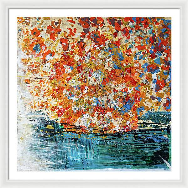 Flowers On The Water - Framed Print