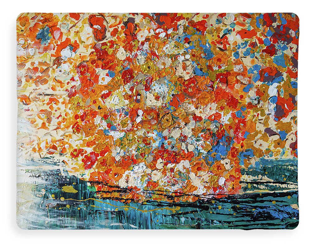 Flowers On The Water - Blanket