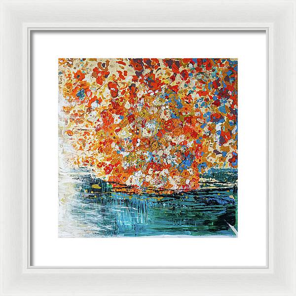 Flowers On The Water - Framed Print