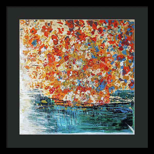 Flowers On The Water - Framed Print