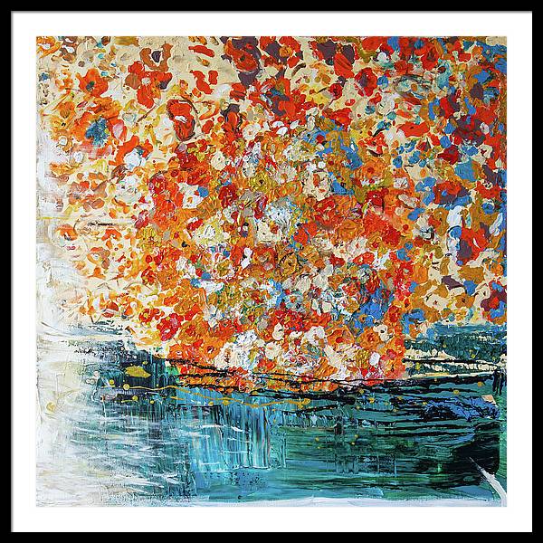 Flowers On The Water - Framed Print