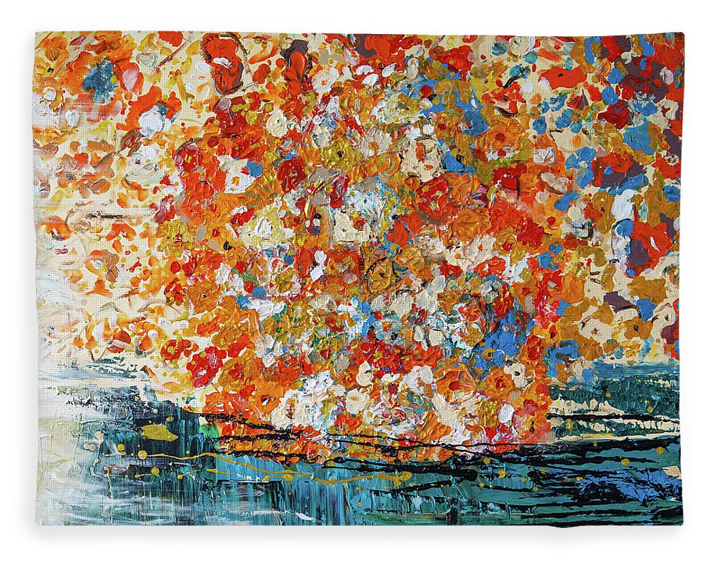 Flowers On The Water - Blanket