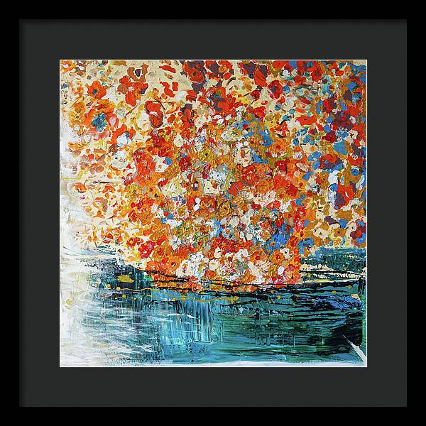 Flowers On The Water - Framed Print