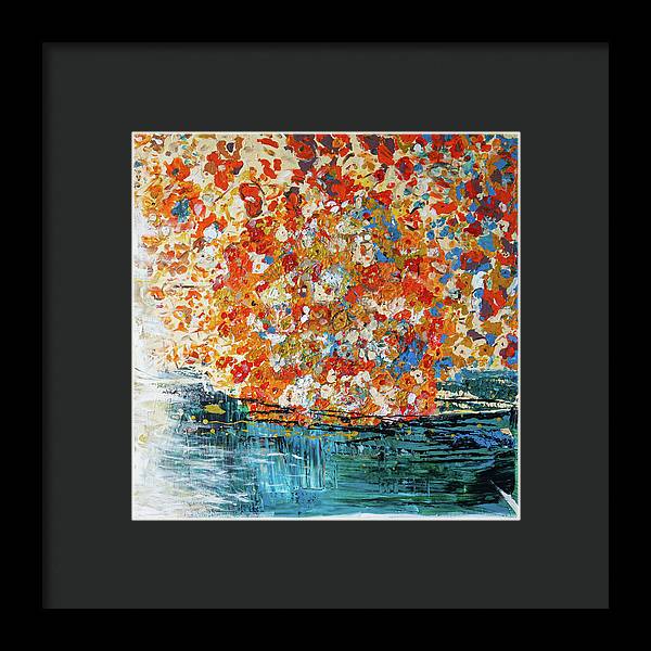 Flowers On The Water - Framed Print