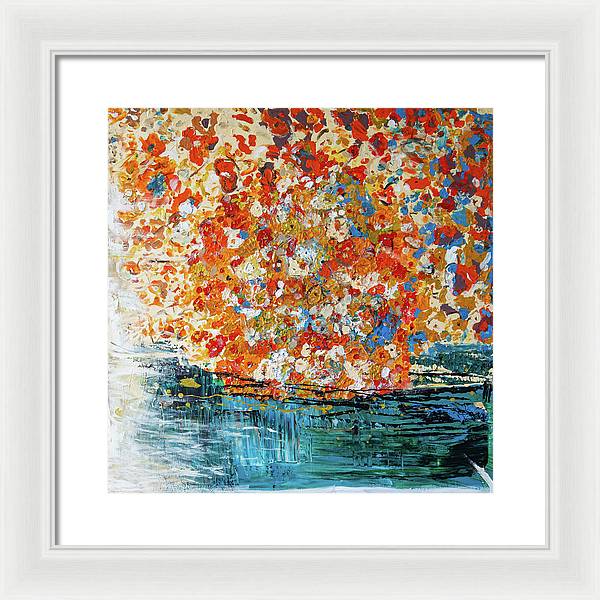 Flowers On The Water - Framed Print