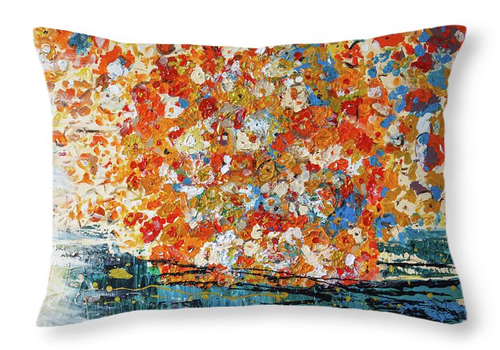 Flowers On The Water - Throw Pillow