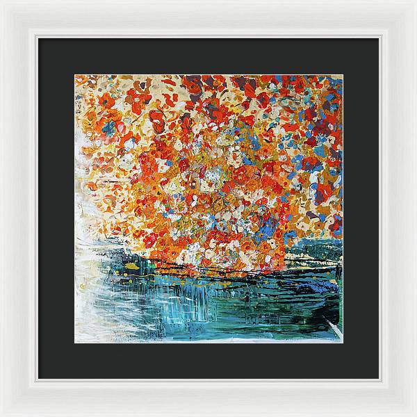 Flowers On The Water - Framed Print