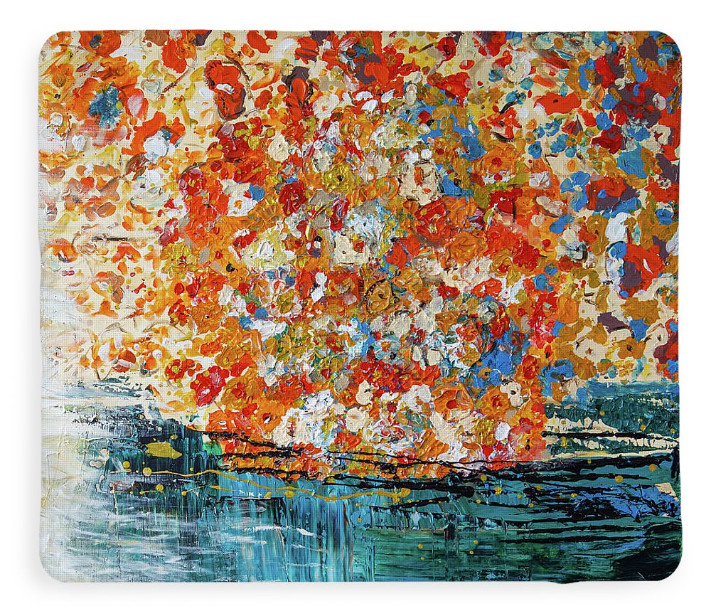 Flowers On The Water - Blanket