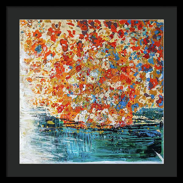 Flowers On The Water - Framed Print