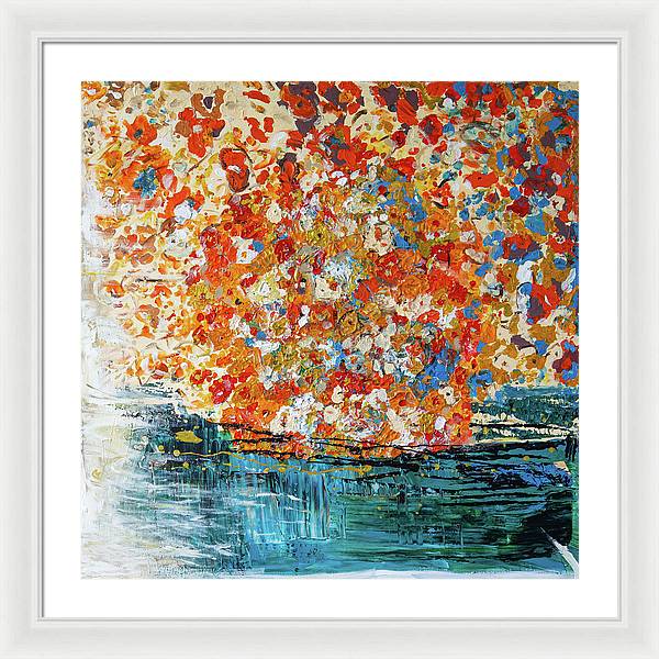 Flowers On The Water - Framed Print