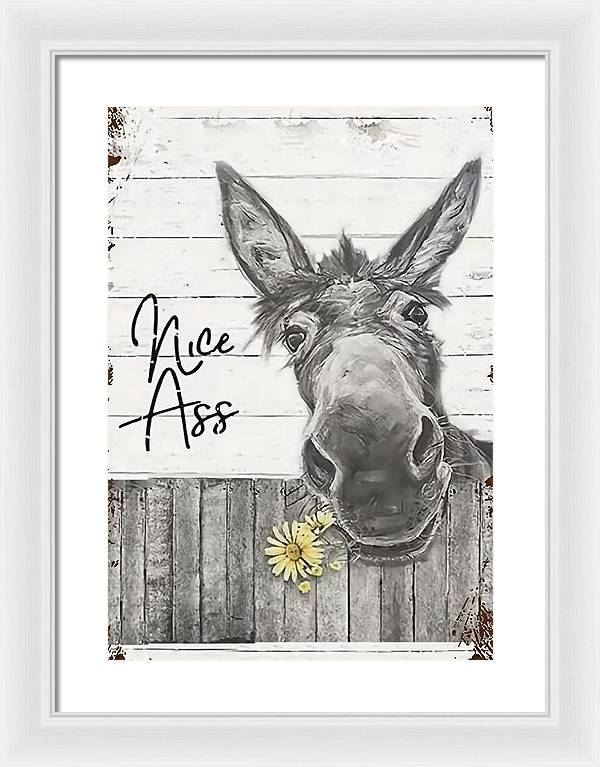 Funny Donkey - Framed Print