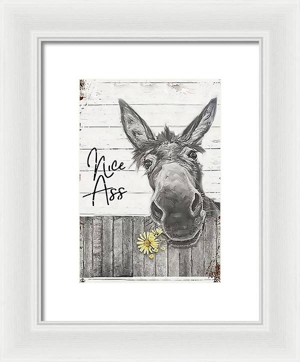 Funny Donkey - Framed Print