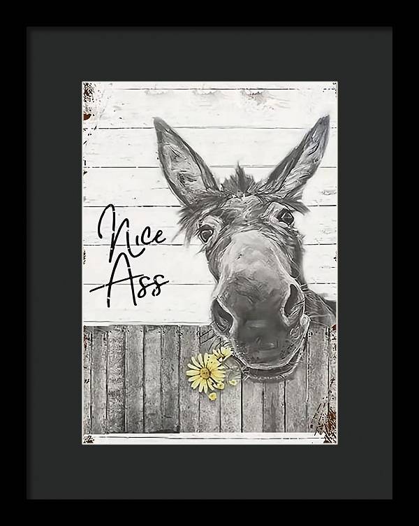 Funny Donkey - Framed Print