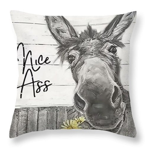 Funny Donkey - Throw Pillow