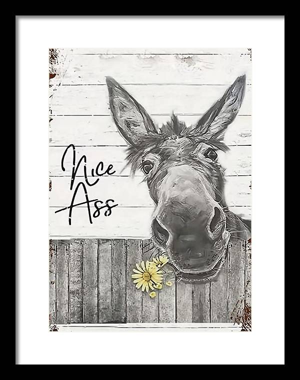 Funny Donkey - Framed Print