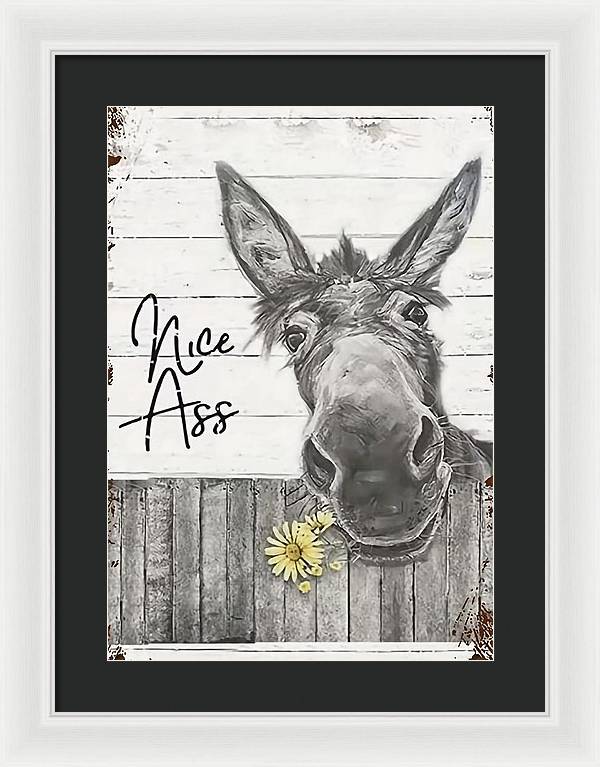 Funny Donkey - Framed Print