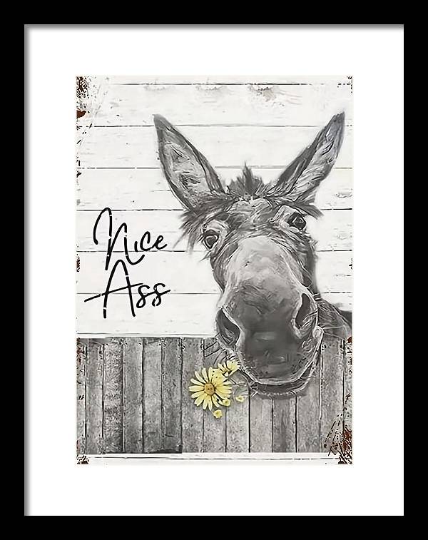 Funny Donkey - Framed Print