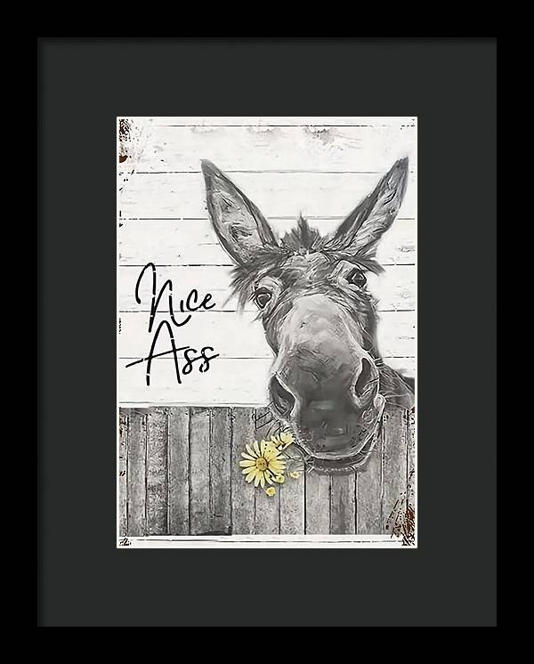 Funny Donkey - Framed Print