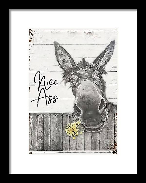 Funny Donkey - Framed Print