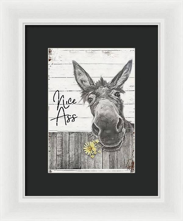 Funny Donkey - Framed Print