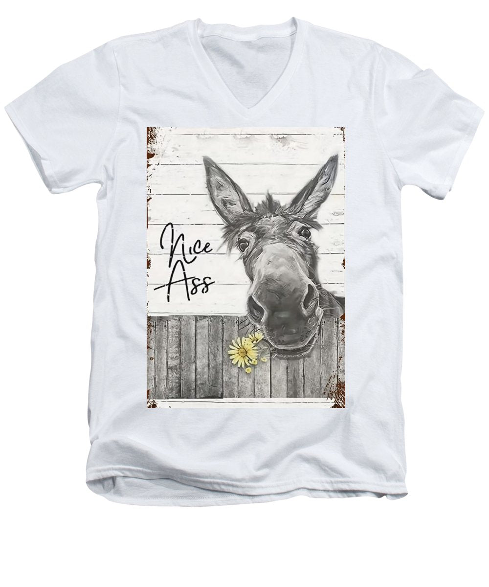 Funny Donkey - Men's V-Neck T-Shirt