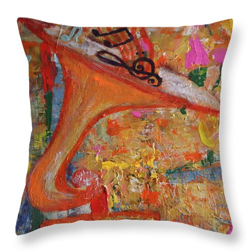 Golden gramophone - Throw Pillow