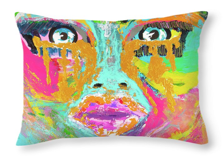 Golden Tears of Joy - Throw Pillow