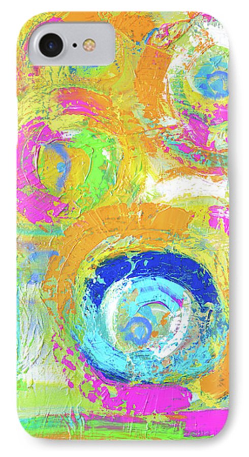 Abstractly Painted Planets in Vibrant Colors- Phone Case