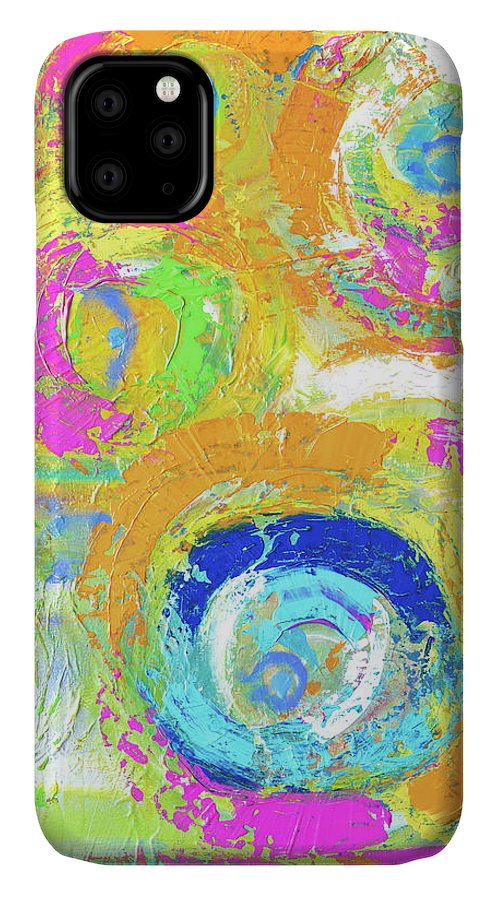 Abstractly Painted Planets in Vibrant Colors- Phone Case