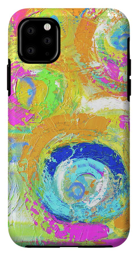 Abstractly Painted Planets in Vibrant Colors- Phone Case