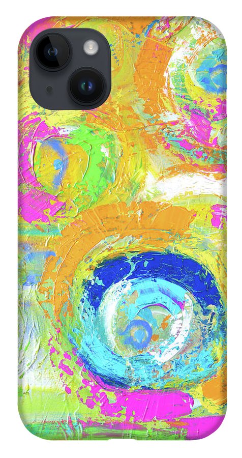 Abstractly Painted Planets in Vibrant Colors- Phone Case