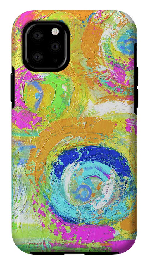 Abstractly Painted Planets in Vibrant Colors- Phone Case