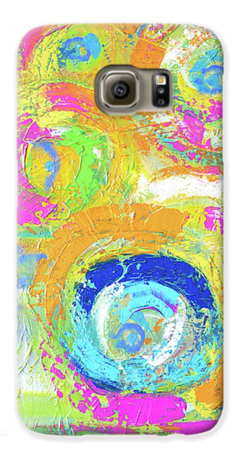 Abstractly Painted Planets in Vibrant Colors- Phone Case