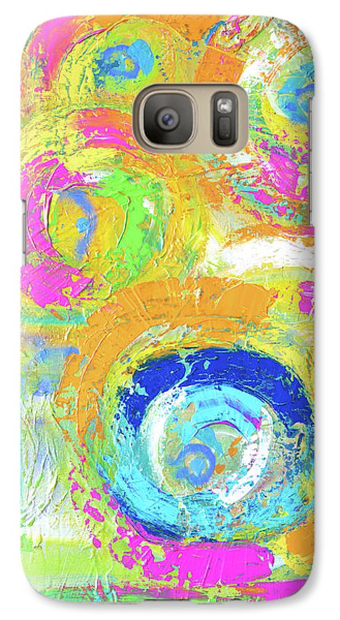 Abstractly Painted Planets in Vibrant Colors- Phone Case