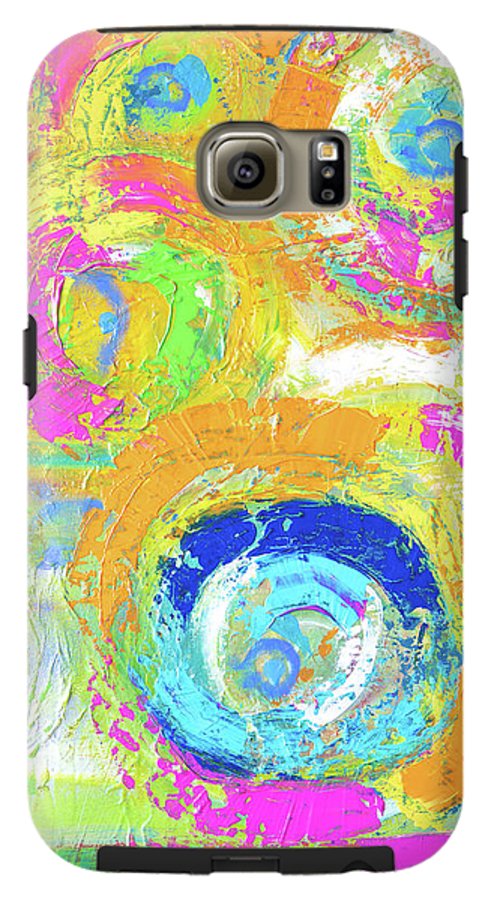 Abstractly Painted Planets in Vibrant Colors- Phone Case