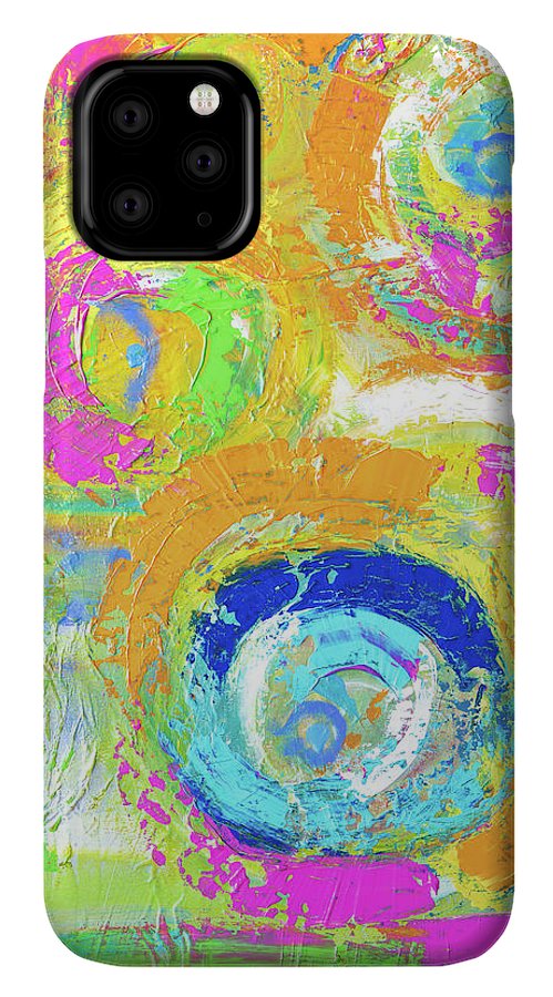 Abstractly Painted Planets in Vibrant Colors- Phone Case