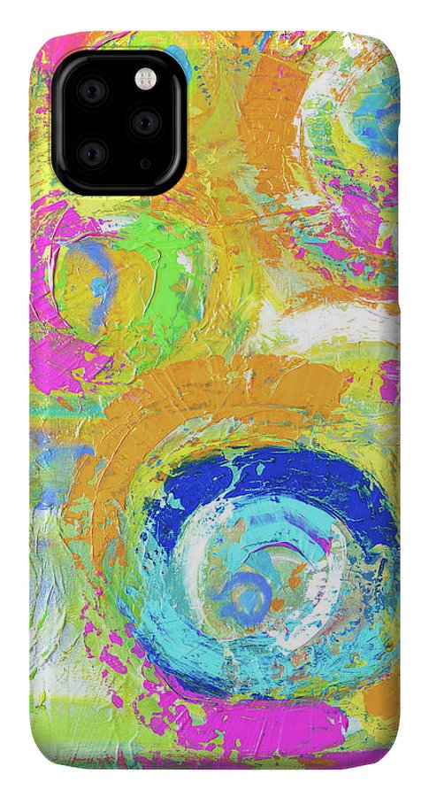 Abstractly Painted Planets in Vibrant Colors- Phone Case