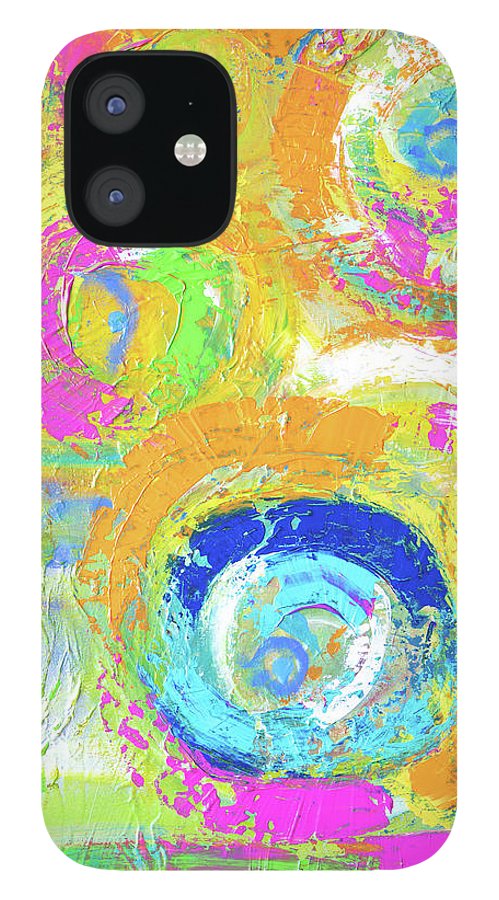 Abstractly Painted Planets in Vibrant Colors- Phone Case