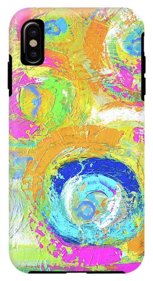 Abstractly Painted Planets in Vibrant Colors- Phone Case