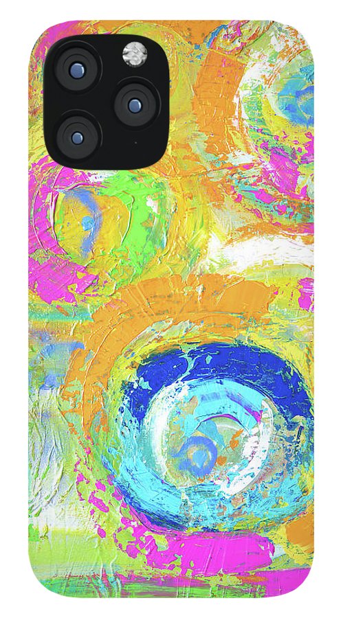 Abstractly Painted Planets in Vibrant Colors- Phone Case