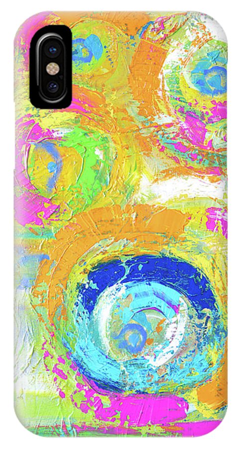 Abstractly Painted Planets in Vibrant Colors- Phone Case