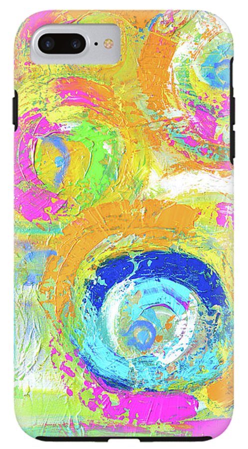 Abstractly Painted Planets in Vibrant Colors- Phone Case