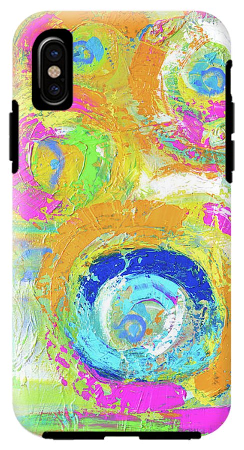 Abstractly Painted Planets in Vibrant Colors- Phone Case