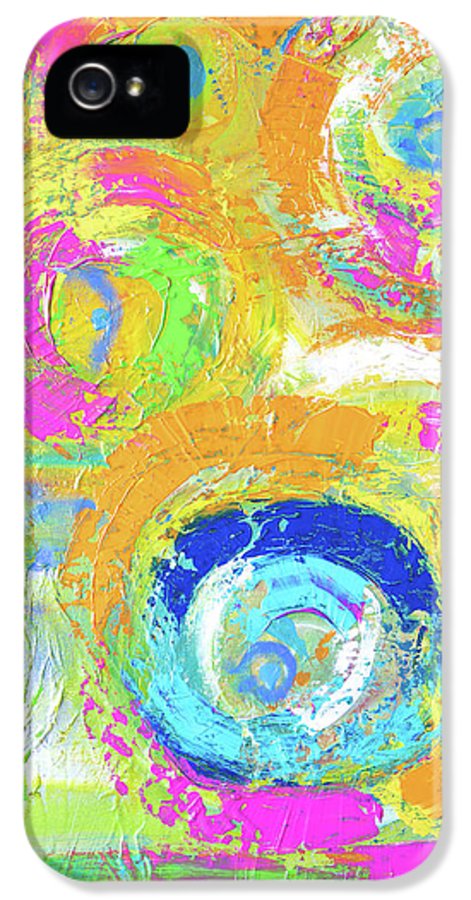 Abstractly Painted Planets in Vibrant Colors- Phone Case