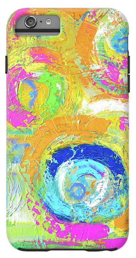 Abstractly Painted Planets in Vibrant Colors- Phone Case